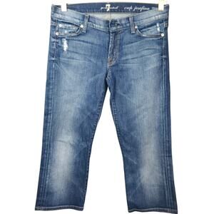 Vintage 7 for All Mankind Crop Josefina Jean sz. 26 Distressed Y2K‎